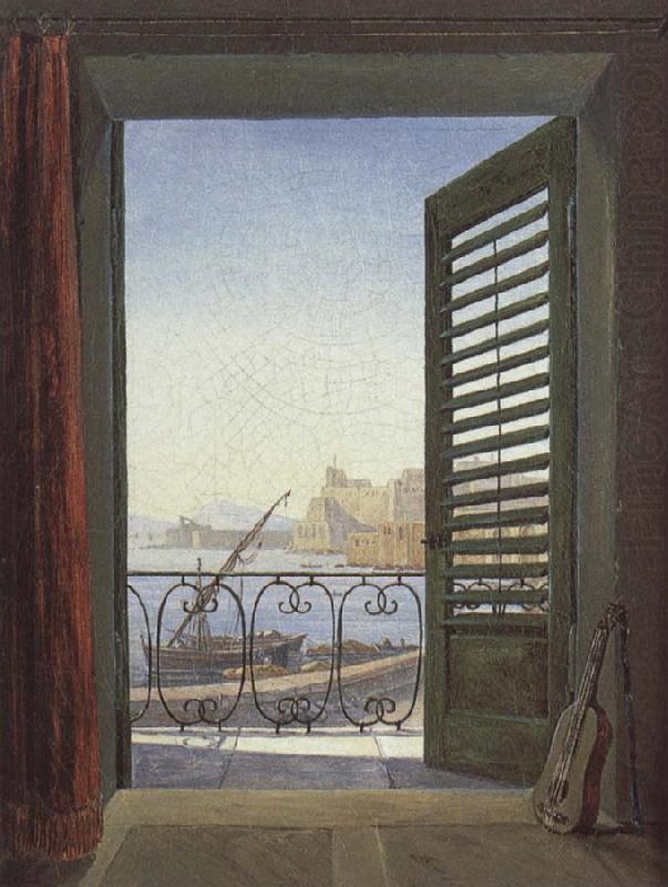 Carl Gustav Carus Balcony overlooking the Bay of Naples china oil painting image